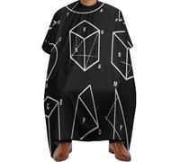 Barbers Cape Awesome Math Geometric Salon Capes Apron Salon Cutting Gowns Waterproof Barber Gown For Coloring Styling Hairdressers Adults 140X168Cm