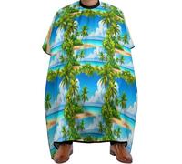 Barbers Cape Beaches Nature Clouds Time Sea Trees Summer Sand Paradise Salon Capes Apron Waterproof Hairdressers Gown Unisex Cutting Gowns For Coloring Styling Barbershop 140X168Cm