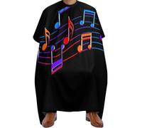 Barbers Cape Cloth Neon Colorful Rasta Reggae Music Notes Art Cutting Gowns Waterproof Barber Gown Barber Accessories Salon Capes Apron For Kids Barbershop Coloring Styling 140X168Cm