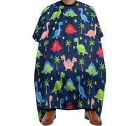 Barbers Cape Cute Cartoon Funny Dinosaurs Barber Gown Waterproof Salon Capes Apron Barber Accessories Cutting Gowns For Hairdressers Adults Coloring Styling 140X168Cm