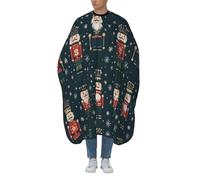 Barbers Cape Cute Christmas Nutcracker And Snowflake Salon Capes Apron Hair Styling Hairdressers Gown Waterproof Barber Gown For Hairdressers Adults Coloring Styling 140X168Cm