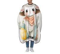 Barbers Cape Cute Lamb Cowboy Hat Easter Eggs Cape For Hair Cutting Professional Cutting Gowns Unisex Salon Capes Apron For Coloring Styling Adults Barbershop 140X168Cm