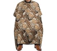 Barbers Cape Cute Little Cheetah Leopard Barber Gown Unisex Salon Capes Apron Barber Accessories Cutting Gowns For Hairdressers Shampoo Barbershop 140X168Cm