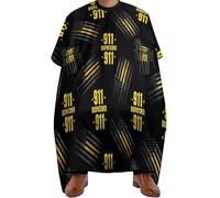 Barbers Cape Dispatcher Gold Yellow Line American Flag Black Salon Capes Apron Waterproof Cutting Gowns Unisex Cape For Hair Cutting For Hairdressers Coloring Styling Shampoo 140X168Cm