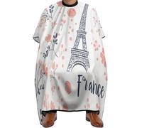 Barbers Cape Eiffel Tower Paris French Macarons Cutting Gowns Unisex Cape For Hair Cutting Salon Hairdressers Gown For Hairdressers Adults Barbershop 140X168Cm