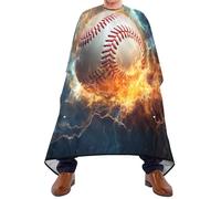 Barbers Cape Fire Baseball Light-Ning Cutting Gowns Unisex Salon Capes Apron Professional Barber Gown For Shampoo Barbershop Adults 140X168Cm