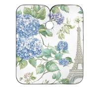 Barbers Cape Hydrangea Flowers Paris Eiffel Tower Barber Gown Salon Cutting Gowns Professional Hairdressers Gown For Coloring Styling Hairdressers Barbershop 140X168Cm