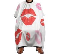 Barbers Cape Kiss Lips Pattern Hairdressers Gown Unisex Cape For Hair Cutting Barber Accessories Cutting Gowns For Kids Hairdressers Coloring Styling 140X168Cm