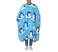 Barbers Cape Lovely Sleeping Penguins On Cloud Barber Gown Unisex Salon Capes Apron Waterproof Hairdressers Gown For Shampoo Barbershop Coloring Styling 140X168Cm