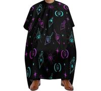 Barbers Cape Moon Sun Dark Gothic Witch Witchcraft Trippy Purple Magic Hairdressers Gown Hair Styling Barber Gown Salon Cape For Hair Cutting For Barbershop Coloring Styling 140X168Cm