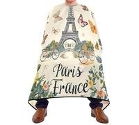 Barbers Cape Paris Eiffel Tower Barber Gown Waterproof Hairdressers Gown Unisex Cape For Hair Cutting For Hairdressers Adults Shampoo 140X168Cm