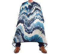 Barbers Cape Shibori Tie-Dye Pattern Hairdressers Gown Professional Cutting Gowns Unisex Cape For Hair Cutting For Hairdressers Shampoo Coloring Styling 140X168Cm