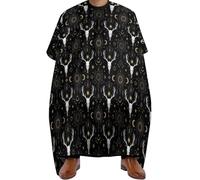Barbers Cape Sun Moon Goth Hunting Camo Deer Skull Cutting Gowns Waterproof Barber Gown Hair Styling Cape For Hair Cutting For Adults Barbershop Coloring Styling 140X168Cm