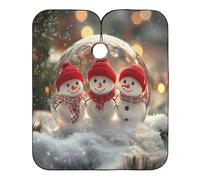 Barbers Cape Three Snowmen Salon Capes Apron Professional Cape For Hair Cutting Barber Accessories Barber Gown For Hairdressers Barbershop Kids 140X168Cm