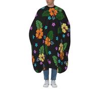 Barbers Cape Tropical Colorful Flowers And Leaves Salon Capes Apron Hair Styling Barber Gown Unisex Cape For Hair Cutting For Adults Coloring Styling Shampoo 140X168Cm
