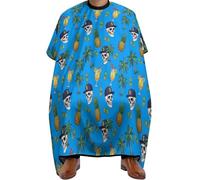 Barbers Cape Tropical Rich Skull Money Dollars Vintage Beach Pineapple Cutting Gowns Unisex Hairdressers Gown Waterproof Barber Gown For Barbershop Hairdressers Shampoo 140X168Cm