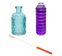 Barber's Handmade Singeing Stick | Turkish Traditional Ear Hair Removal Tool Set | 1x Blue Glass Jar & 1x Methylated Spirits 250ml & 1x Singeing Stick
