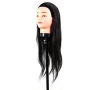 Barber's Head, Barber Practice Training Mannequin Head with Clamp Black