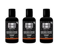 Barber's Style Beard Wash & Softener, 2-in-1 Formula, Tea Tree-Wildmint Scent, 177 ml, Pack of 3