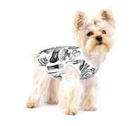 Barbershop Icons,Cotton Sleeveless Pet T-Shirt Soft Stretchy Puppy Breathable Vest,L