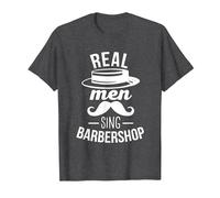 Barbershop Quartet Singing Real Men Sing Barbershop T-Shirt, Men, Dark Heather Grey, X-Large
