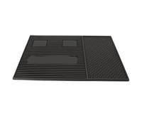 Barbershop Station Mat, Non Slip Hair Tool Organizer Silicone Mat for Clippers Scissors Brushes with Foldable 35x25cm, Hairdressing Tool Pad Magnetic Anti Slip Mat