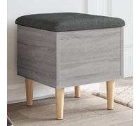 barberton 42cm wooden hallway storage bench in grey sonoma