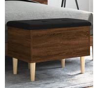 barberton 62cm wooden hallway storage bench in brown oak
