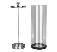 Barbicide Jar Large Glass Soaking Jar for Barber Tools with Stainless Steel Filter Basket, for Nail Salon Supplies