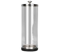 Barbicide Soaking Jar with Large Capacity for Barber and Nail Tools - Glass Cleaning Jar with Stainless Steel Cover & Non-Slip Base for Salon Supplies