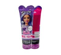 Barbie 2-in-1 Shower Gel & Shampoo for Kids & Adults - Vegan, 98% Natural Ingredients, Hydrating & Gentle Body Wash & Hair Cleanser with Aloe & Chamomile, Soft & Nourished Skin, Mild Scent - 240ml