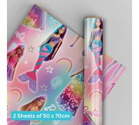 Barbie 2 Sheets & 2 Tags Wrapping Paper