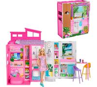 Barbie 65th Anniversary With Furniture And 4 Room Apartment Doll Pink