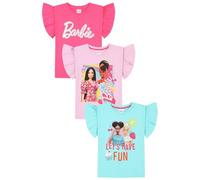 Barbie 3 Pack Girls T-Shirts Multipack (8-9 Years) Pink