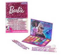 Barbie 35-Well Shadow Palette, Shimmery and Opaque Colors, Pigmented Blendable, 8 Application Brushes Non-Toxic 8+, Perfect for Parties, Sleepovers & Makeovers by Townley Girl