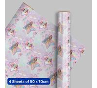 Barbie 4 Sheets & 4 Tags Gift Wrap Bundle
