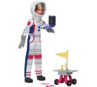 Barbie 65th Anniversary Doll & 10 Accessories, Astronaut Set with Brunette Doll, Rolling Rover, Space Helmet with Flipping Shield & More, HRG45