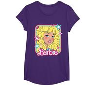 Barbie 70s Portrait with Stars T-Shirt, Girls, Purple, Small