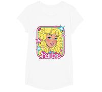 Barbie 70s Portrait with Stars T-Shirt, Girls, White, Medium