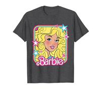Barbie 70s Portrait with Stars T-Shirt, Men, Dark Heather Grey, Medium