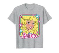Barbie 70s Portrait with Stars T-Shirt, Men, Heather Grey, 6X-Large