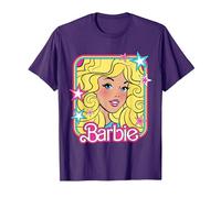 Barbie 70s Portrait with Stars T-Shirt, Men, Purple, X-Large