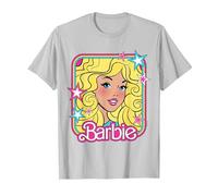 Barbie 70s Portrait with Stars T-Shirt, Men, Silver Grey, XX-Large