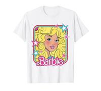 Barbie 70s Portrait with Stars T-Shirt, Men, White, Small