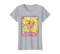 Barbie 70s Portrait with Stars T-Shirt, Women, Heather Grey, 3X-Large