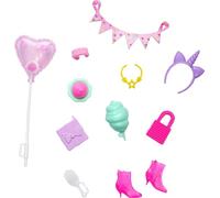 Barbie Accessories, Storytelling Set for Barbie Dolls with Unicorn Theme, Styling Pieces & Party Decorations