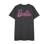 (Small) Barbie Short Sleeved T-Shirt Dress (Womens Grey)