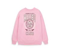 Barbie Womens Sweatshirt in Pink | Oversized Fit Ladies Malibu Tennis Club 1959 Long Sleeve Graphic Jumper | Sports Crest Vintage Style Fashion Crewneck Sweater | Doll Movie Apparel Merchandise