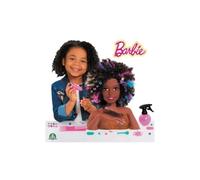 Barbie, Affro Style Styling Head, 27 Hair Accessories Included, Colour Changing Makeup, Toy for Children Aged 3 and Above, GIOCHI PREZIOSI, BAR34