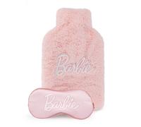 Barbie Applique Logo & Eye Mask Hot Water Bottle With Eye Mask | In Pink Pink